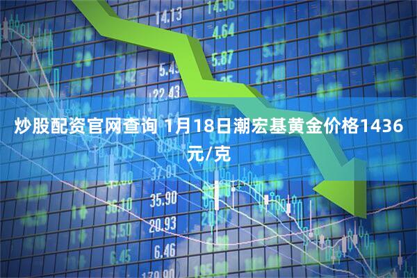 炒股配资官网查询 1月18日潮宏基黄金价格1436元/克